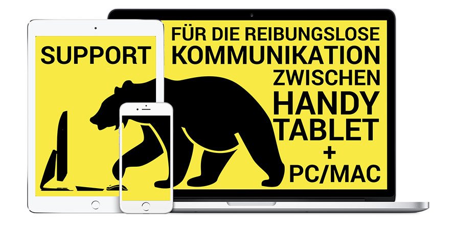 Unterstützung für die reibungslose Kommunikation zwischen PC/Mac, Handy und Tablet